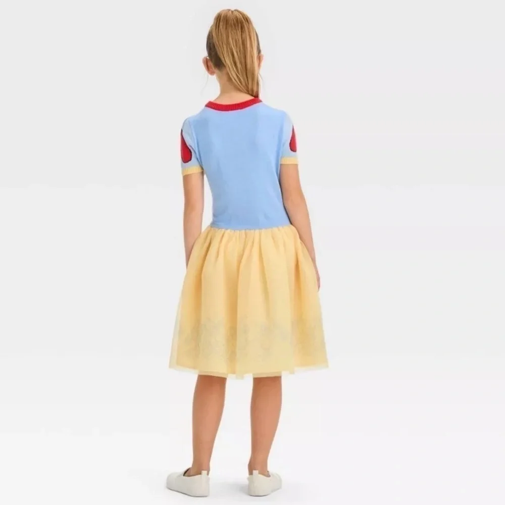 Snow White & the Seven Dwarfs Cosplay Costume Dress Blue/Yellow Girls Medium New - Picture 3 of 3